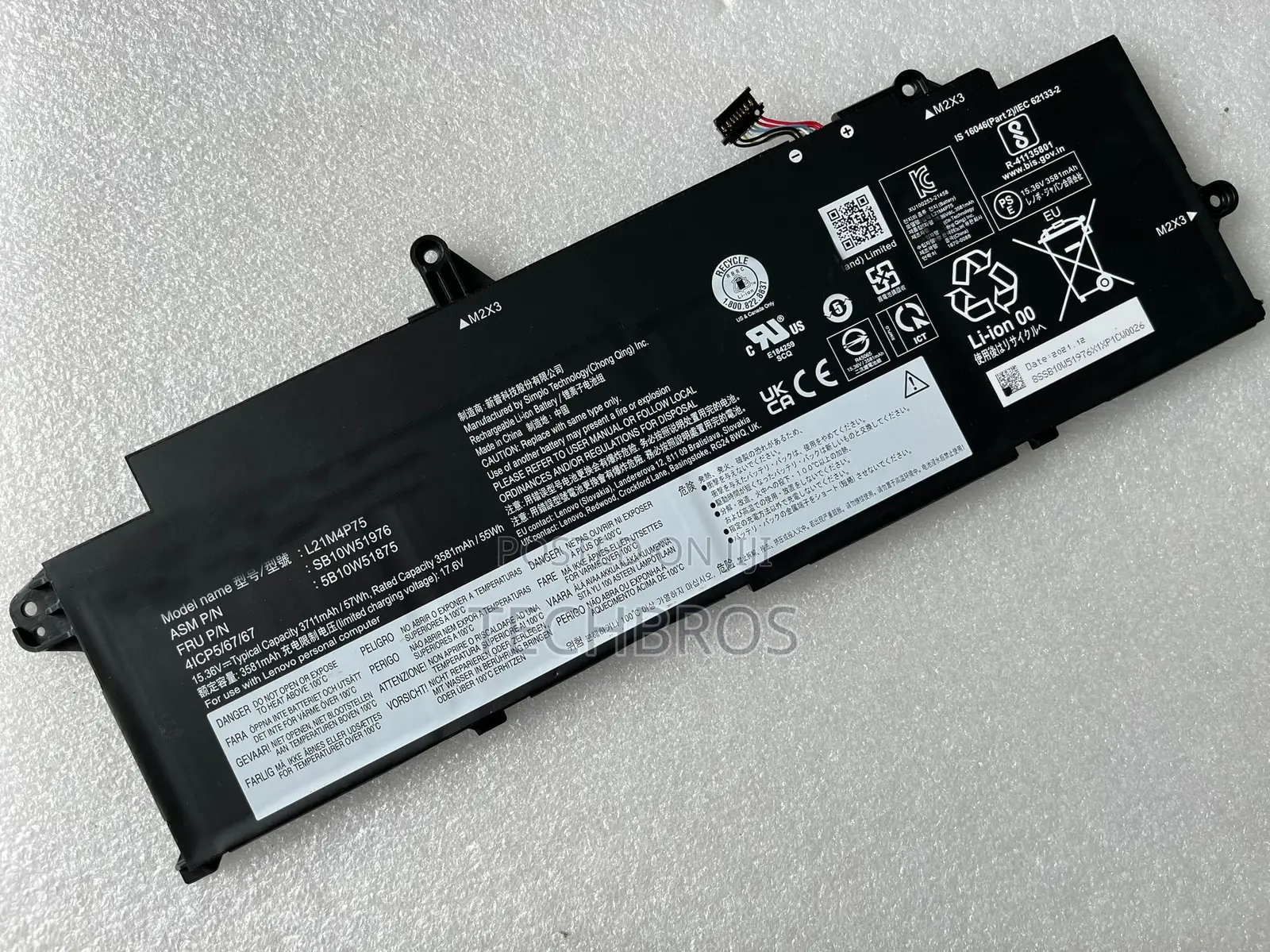 Original Battery For Thinkpad T14s Gen3/Gen 4 L21b4p71/L21l4p73
