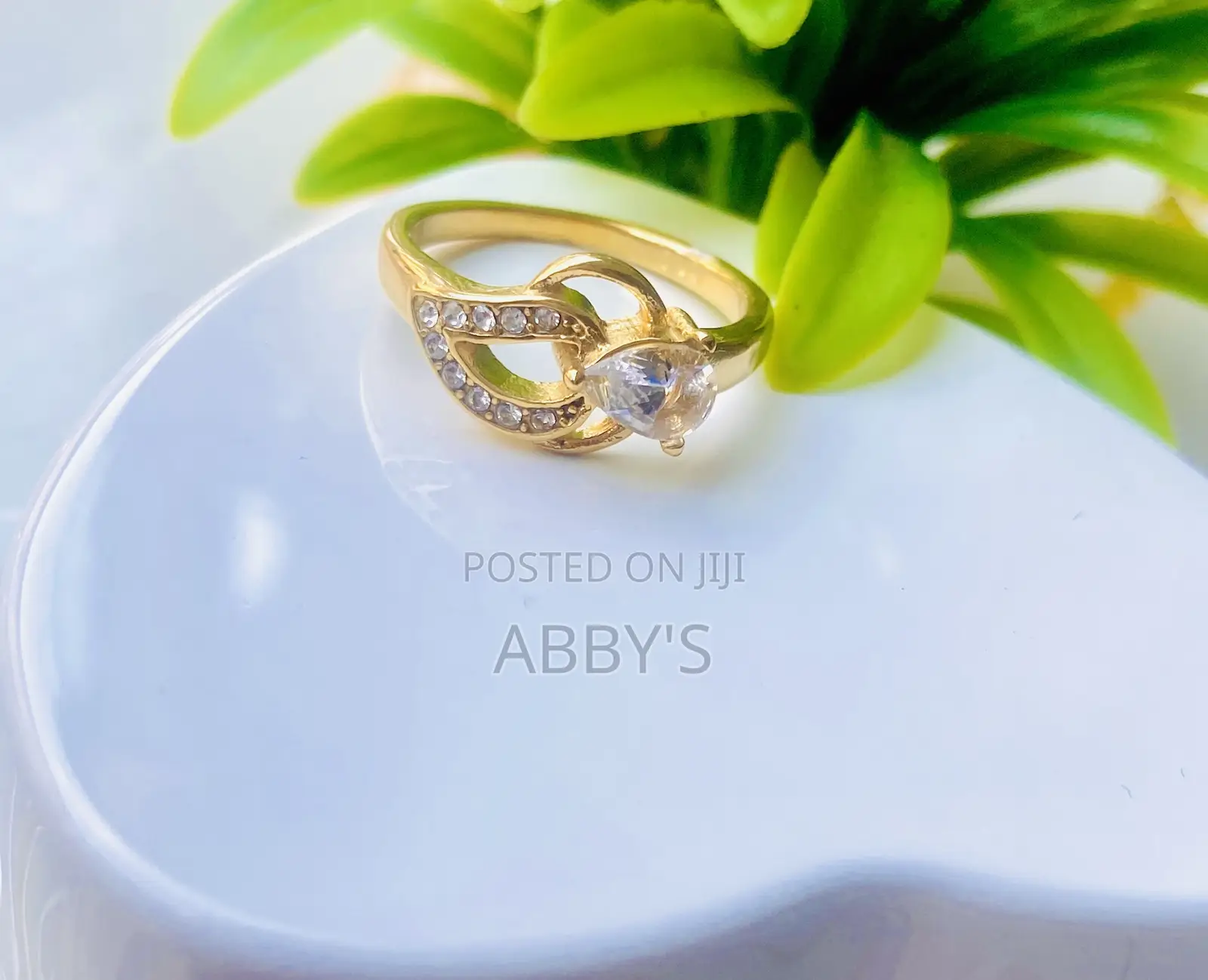 Zirconia Spiral Engagement/Promise Ring