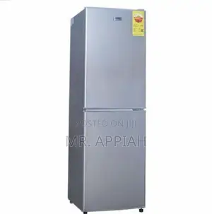 Nasco Nasd2-20fl Double Door Fridge Bottom Freezer -158 Liters -Silver