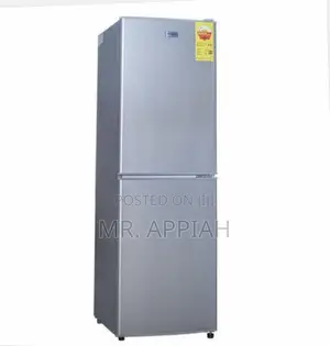 Nasco Nasd2-20fl Double Door Fridge Bottom Freezer -158 Liters -Silver