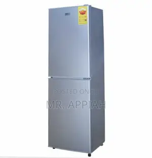 Nasco Nasd2-20fl Double Door Fridge Bottom Freezer -158 Liters -Silver