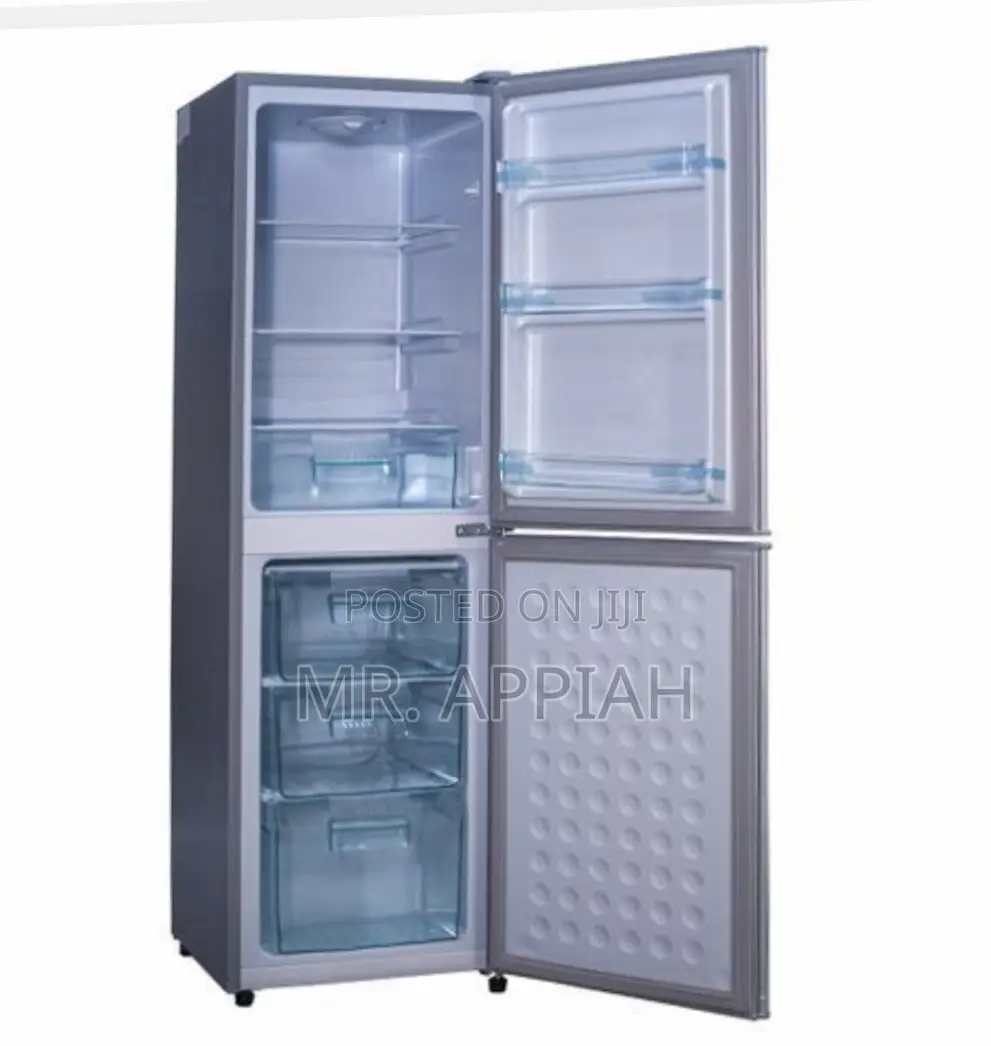 Nasco Nasd2-20fl Double Door Fridge Bottom Freezer -158 Liters -Silver
