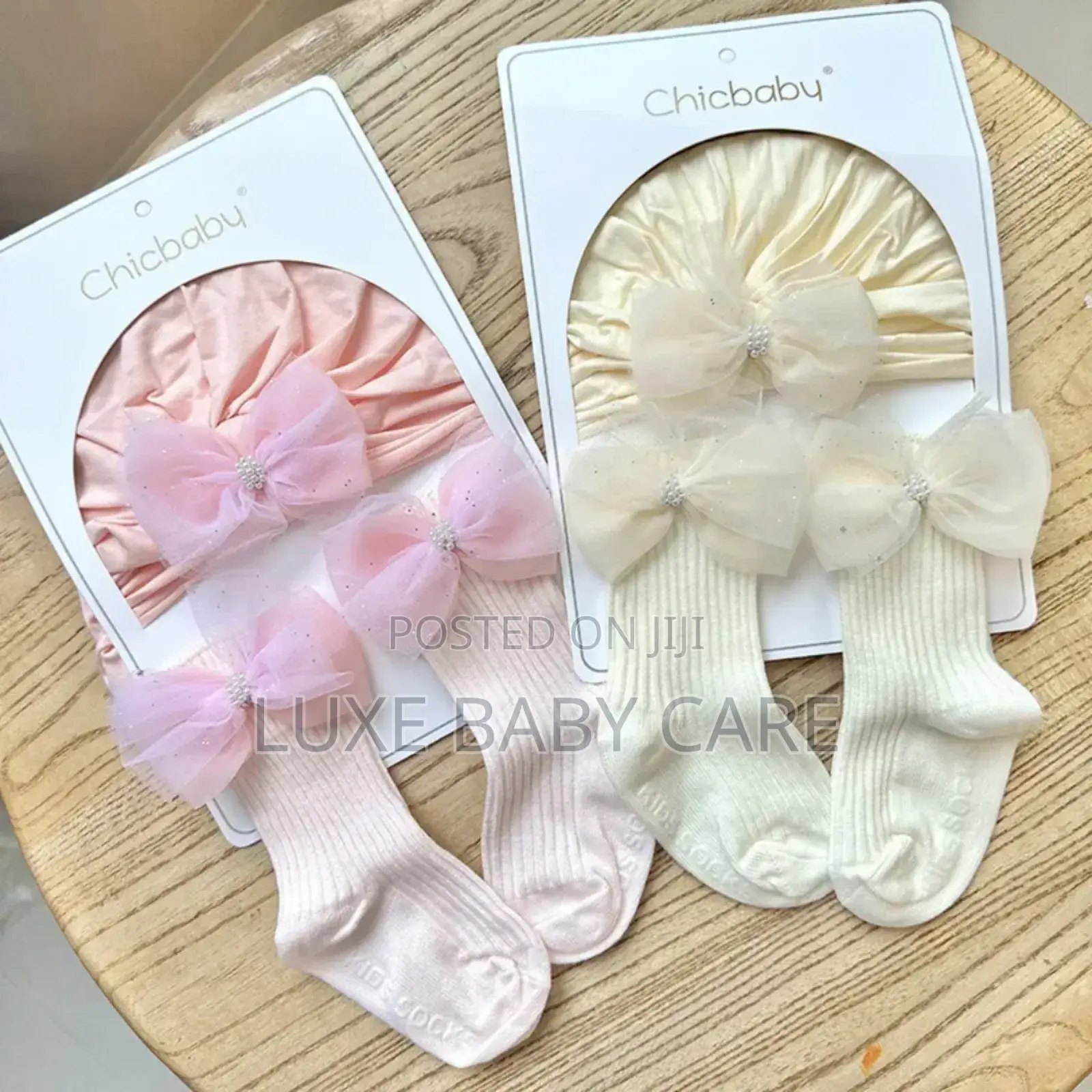 Newborn Baby Hat Sock Set
