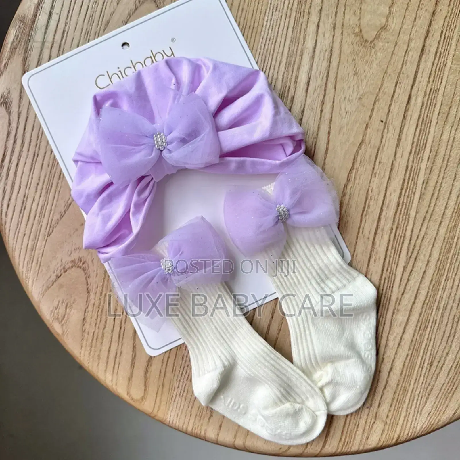 Newborn Baby Hat Sock Set