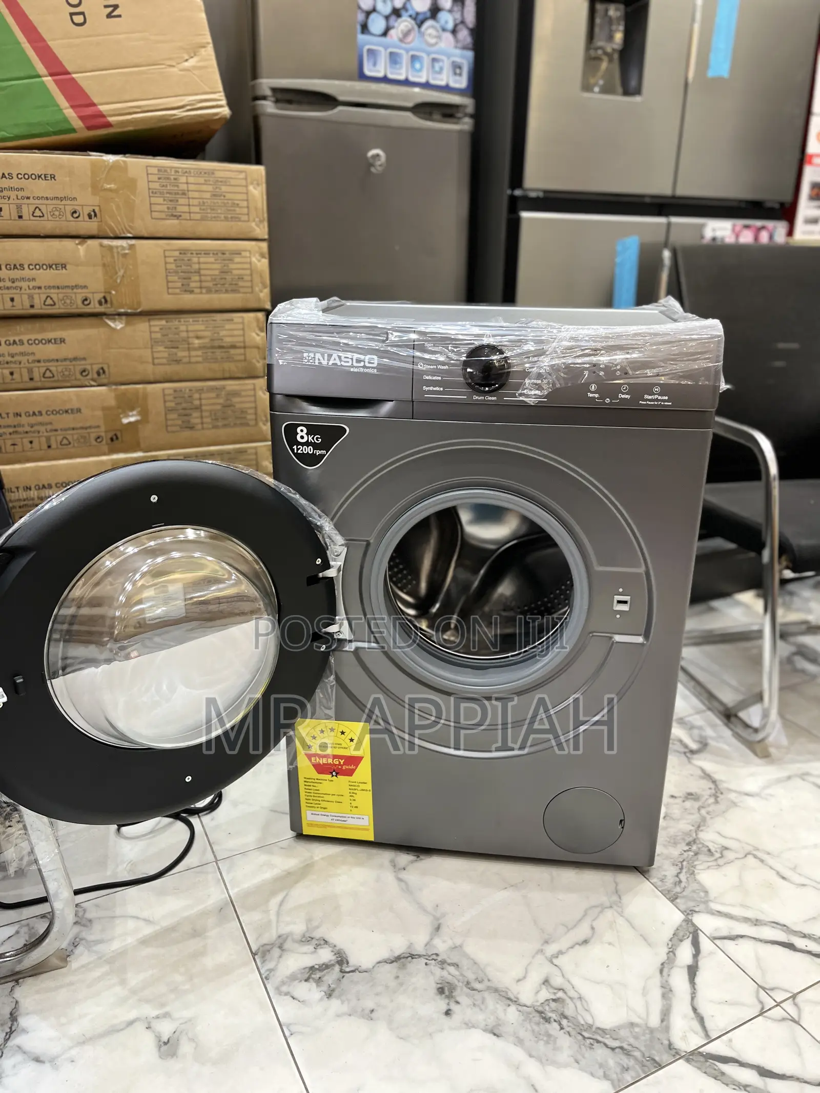Nasco 8kg Front Load Electric Washing Machine 