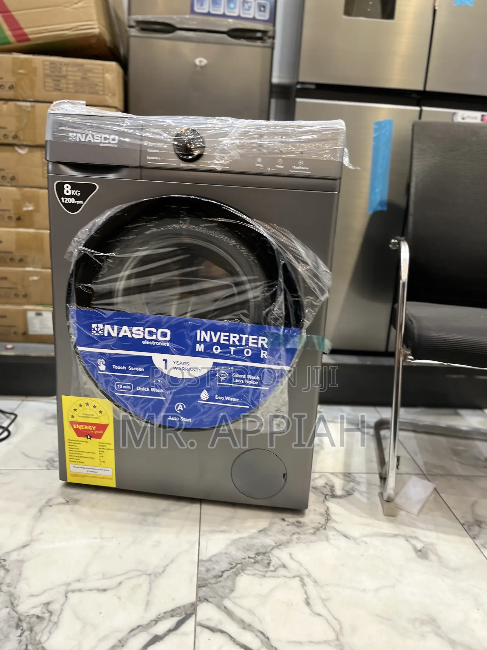 Nasco 8kg Front Load Electric Washing Machine 