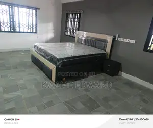 Queen Size Bed Frame and Nightstand