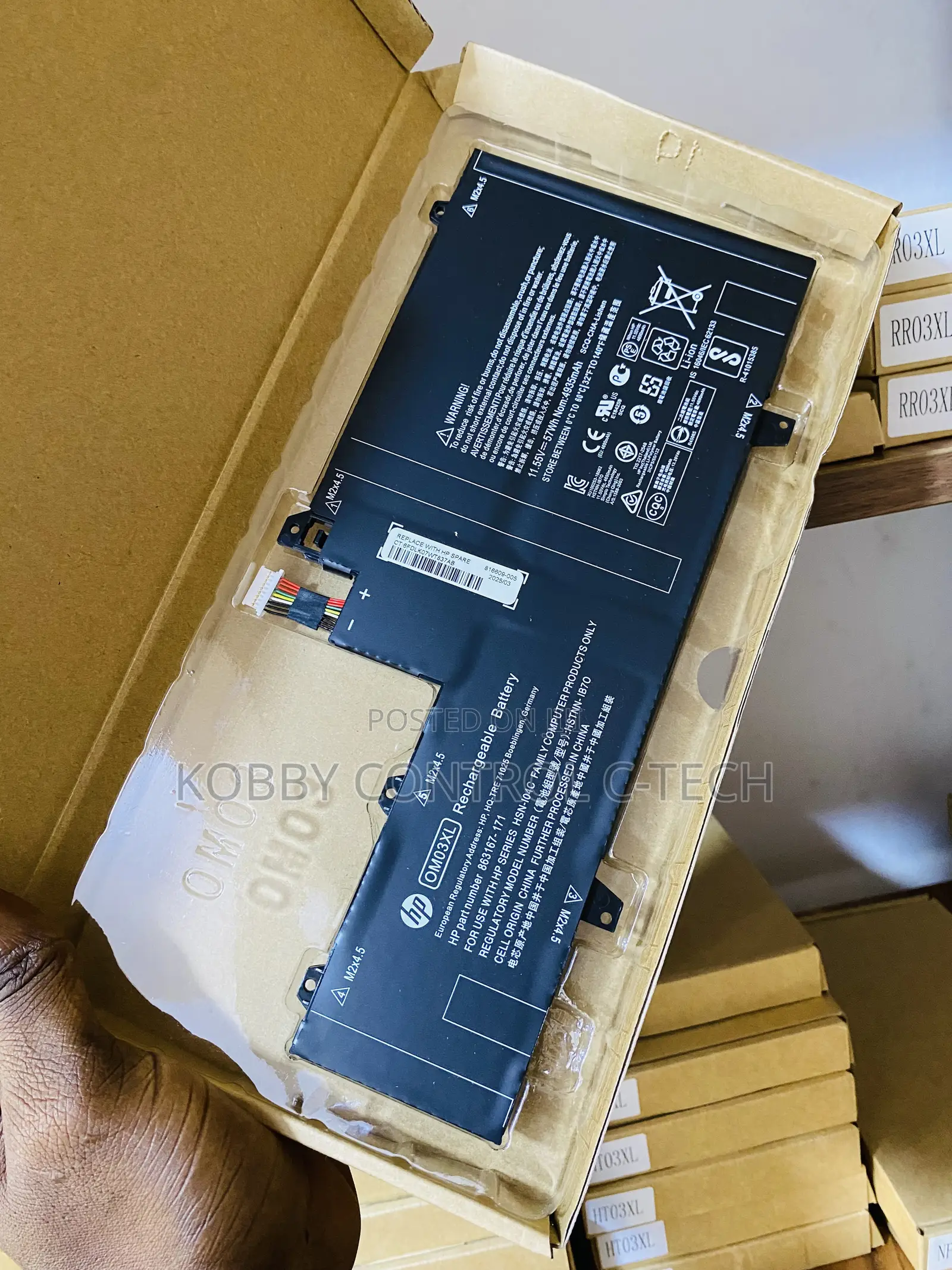 Om03xl Hp Original Inbuilt Battery Grade A