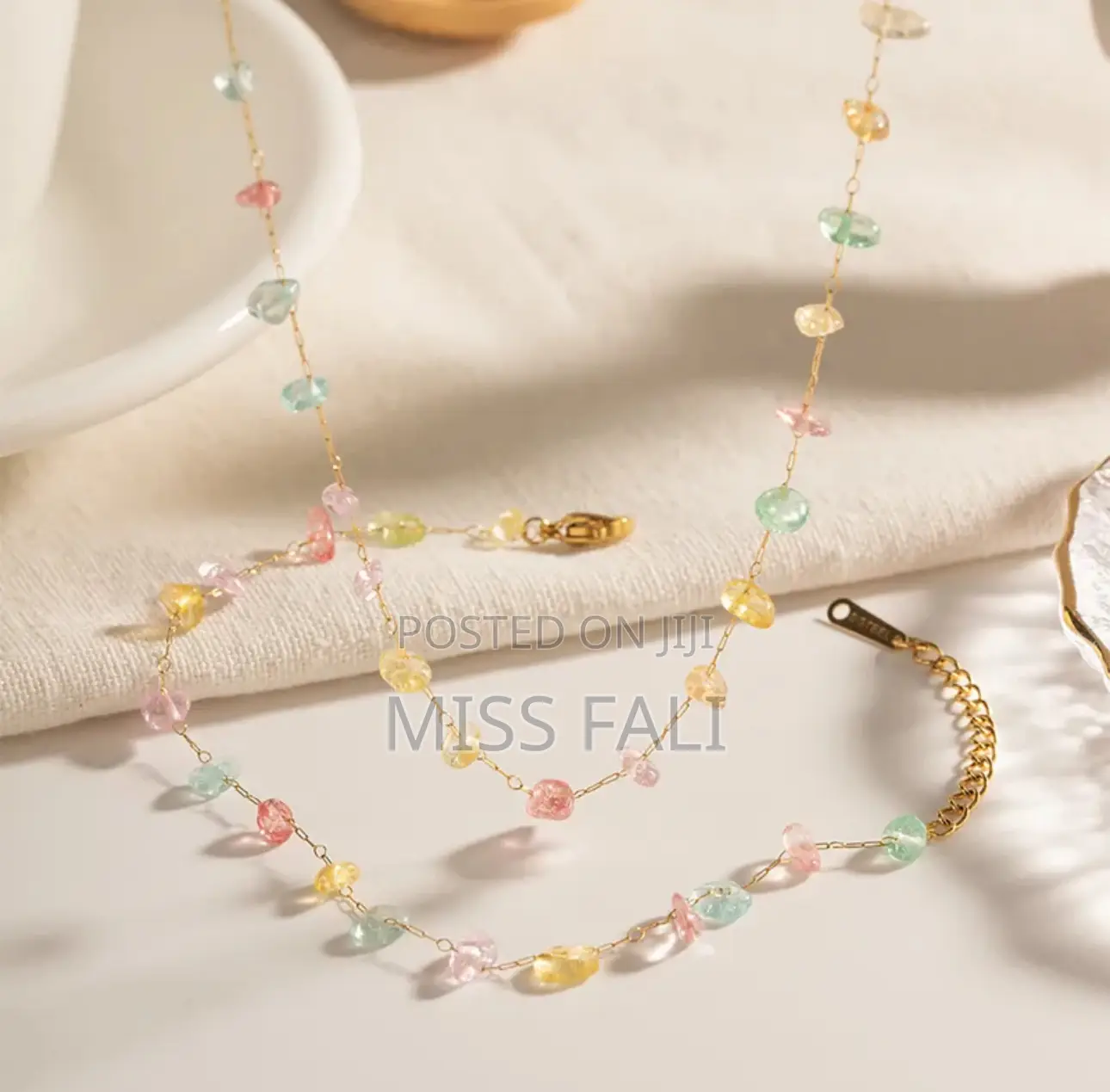 Multi Charm Necklace and Bracelet Set. Waterproof and Non-Tarnish