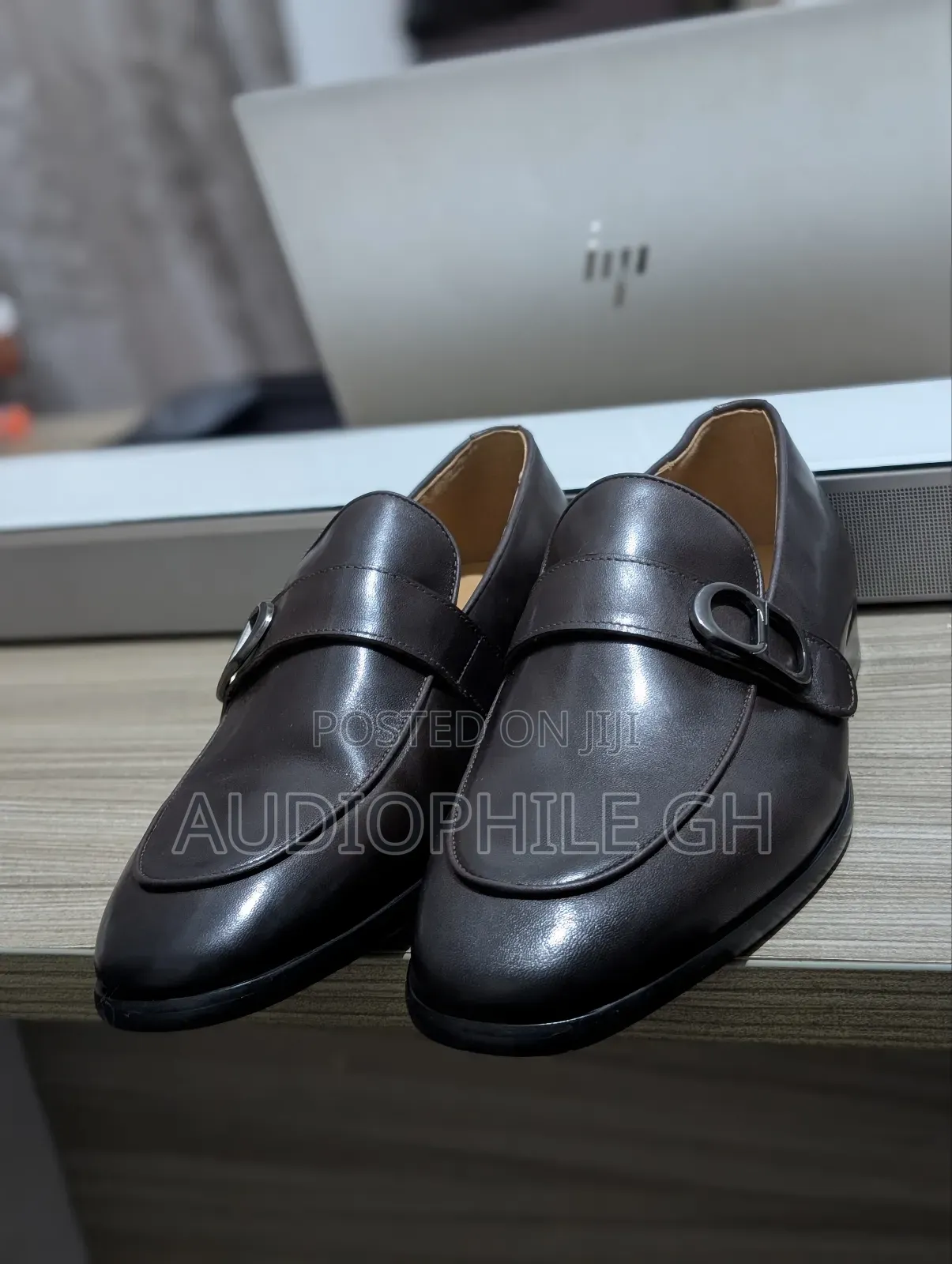 Quality Men's Leather Slip on Shoes Coffee Brown