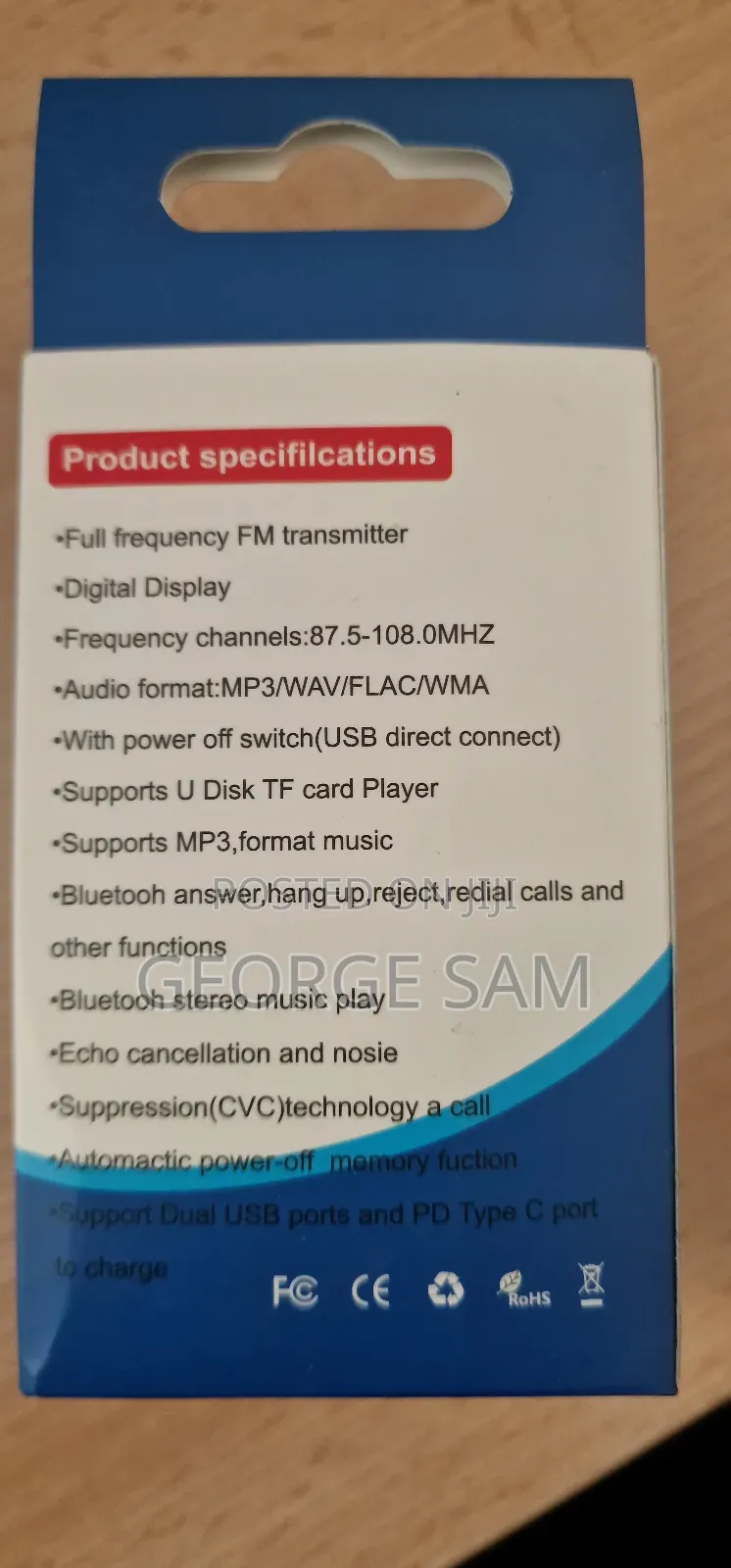 Bluetooth Fm Transmitter