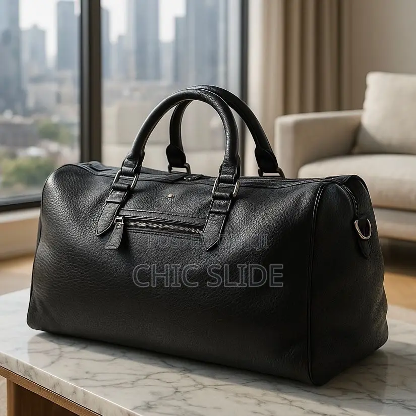 New Leather Travel Duffel Bag