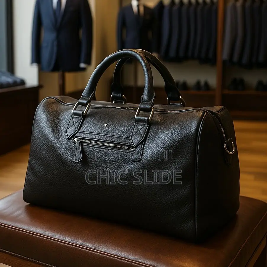 New Leather Travel Duffel Bag