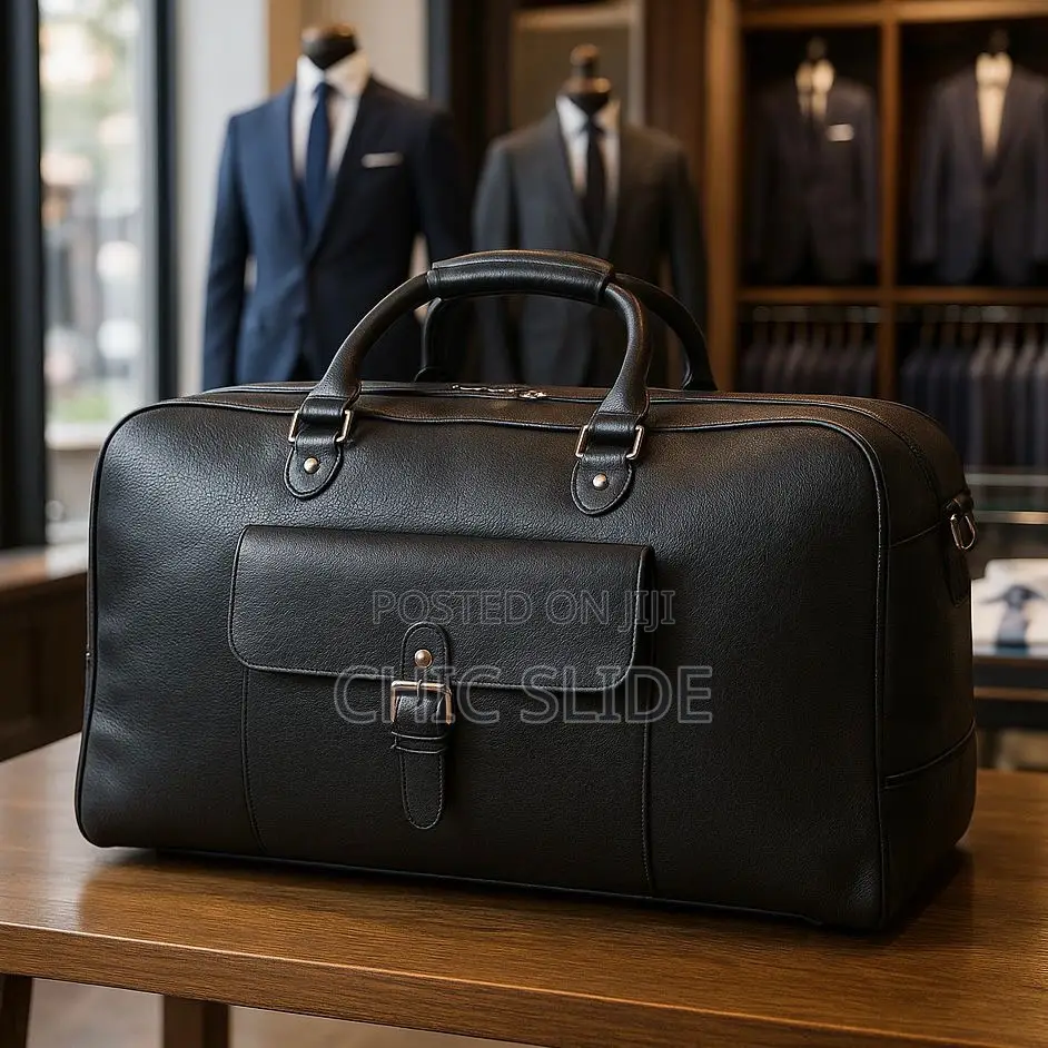 New Leather Travel Duffel Bag