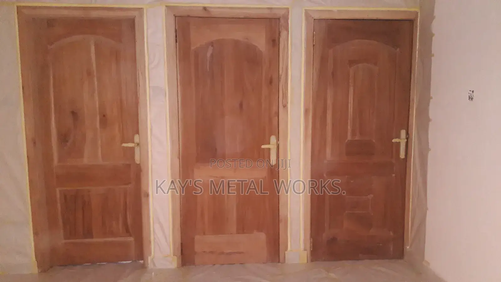 Walnut Stain Wood Door Spraying Finishing
