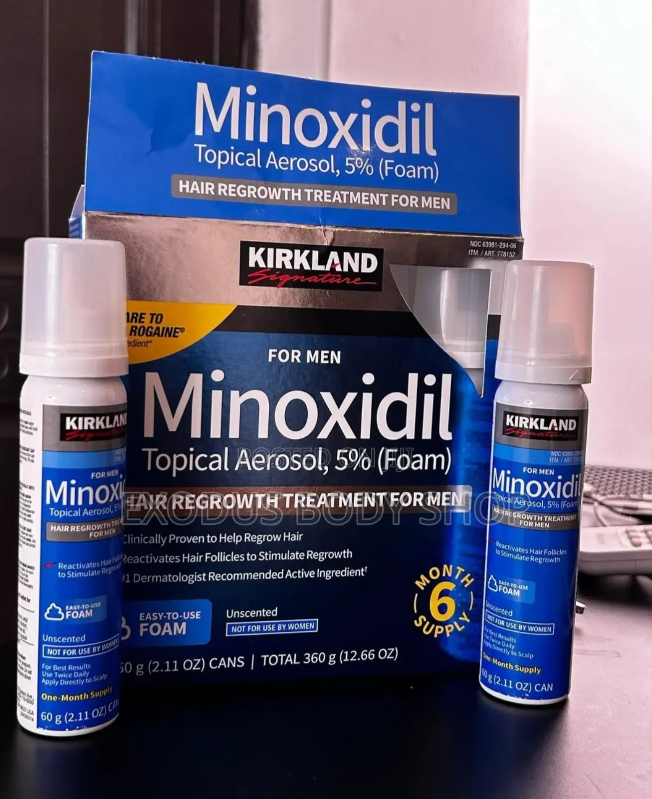 Kirkland Minoxidil Foam (Full Pack - 6 Pieces)