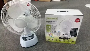 12inch Solar Rechargeable Fan With Bulbs