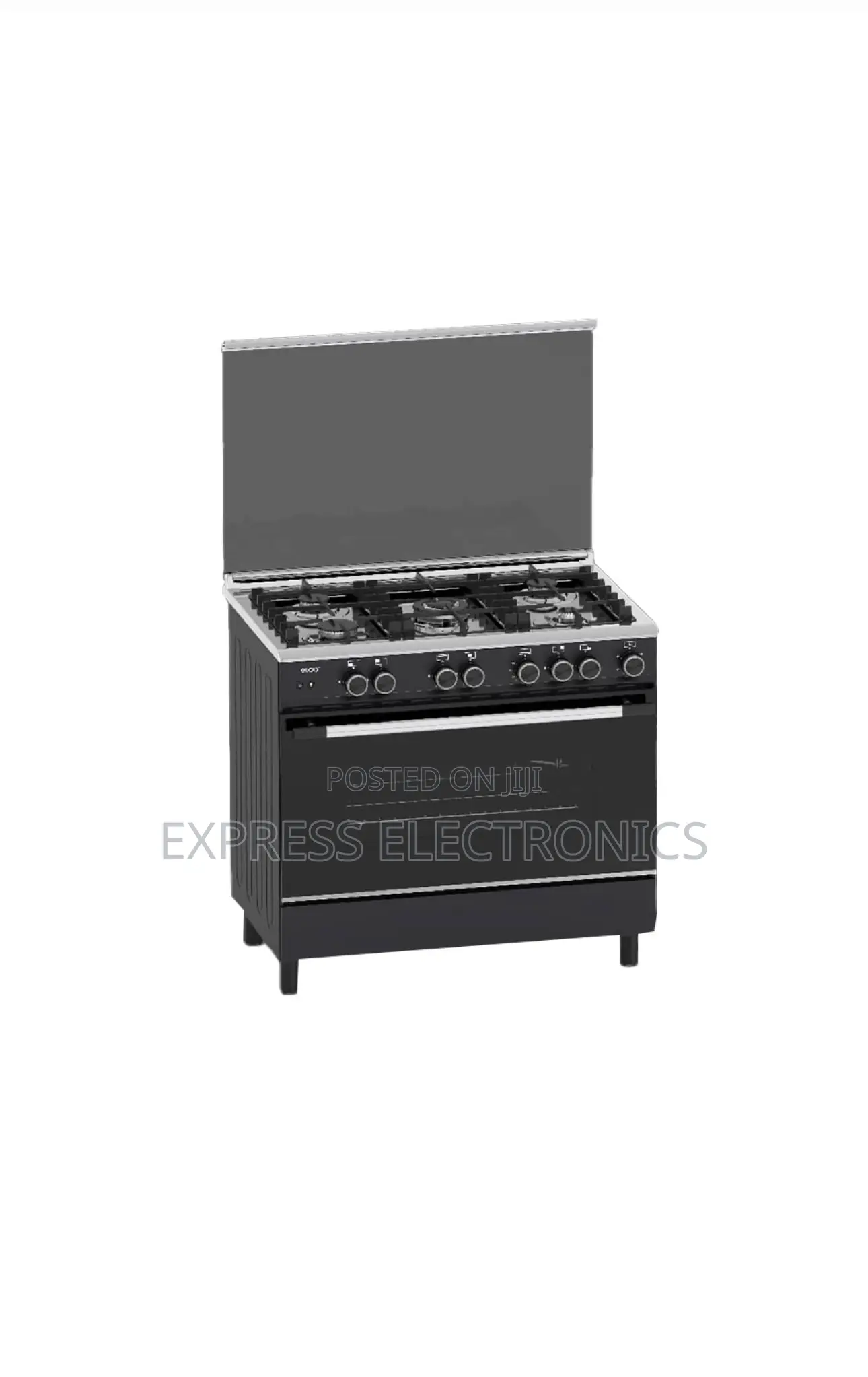 Eldo-Gc9060bfu-Black Eldo Gas Cooker 5 Burrner 90x60 Cm Black Oven