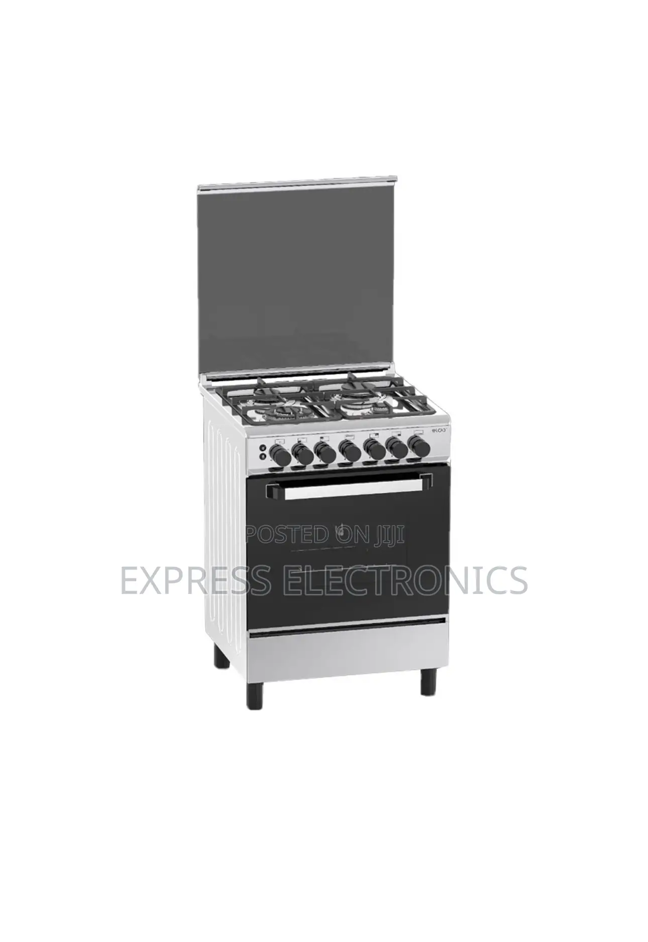 Eldo-Gc6060sfu-Silver Eldo Gas Cooker 4 Burner 60x60 Cm Oven Grill Rot