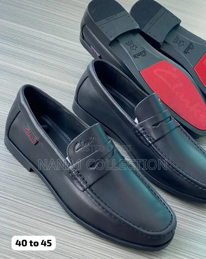 Men’S Clarks Leather Loafers Shoes