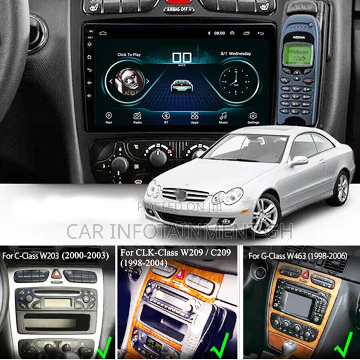 Brand New Android Car Tape for Mercedez Benz W203