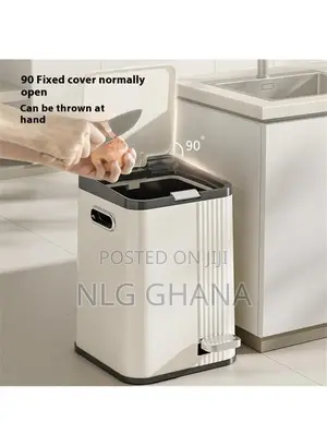 Dual Opening Trash Can Hand Press / Foot Pedal Abs+Pp. Tvx28804