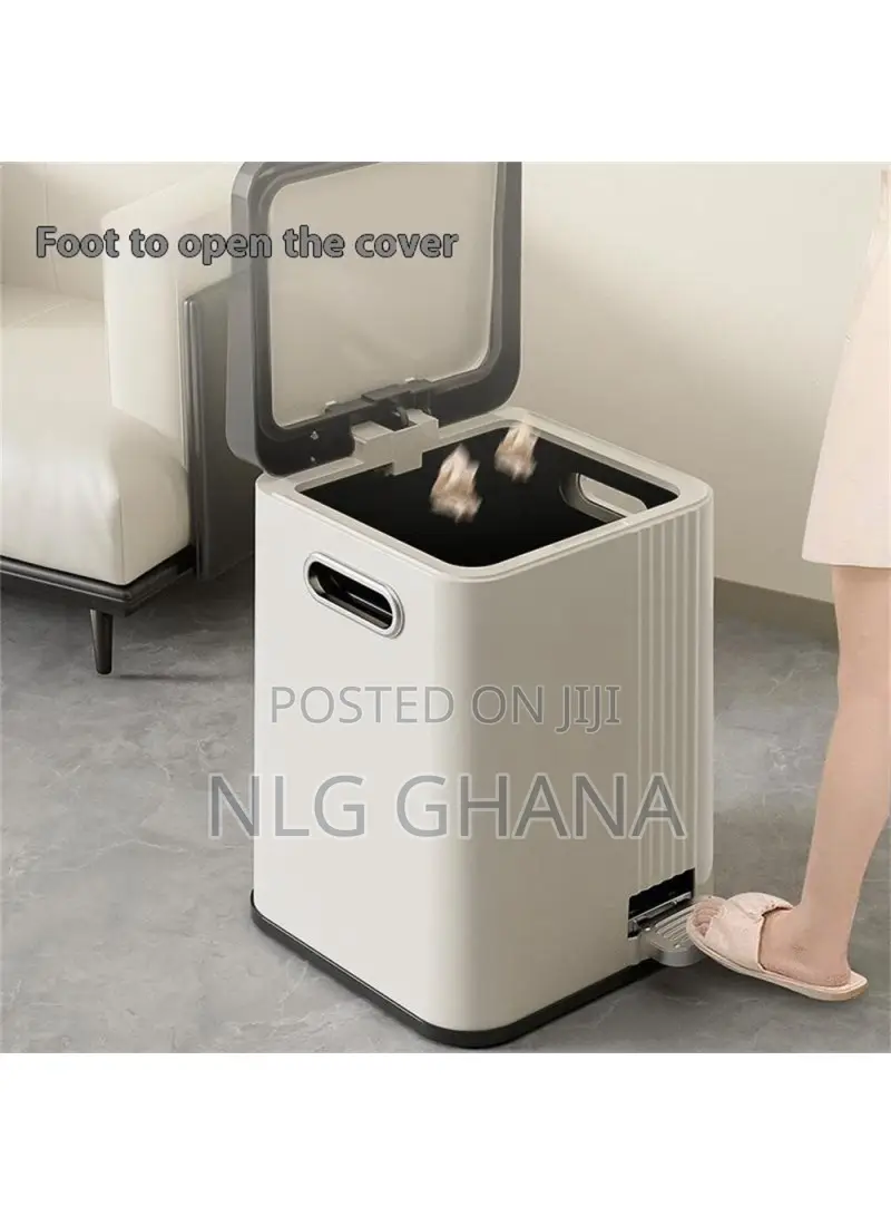 Dual Opening Trash Can Hand Press / Foot Pedal Abs+Pp. Tvx28804