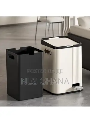Dual Opening Trash Can Hand Press / Foot Pedal Abs+Pp. Tvx28804