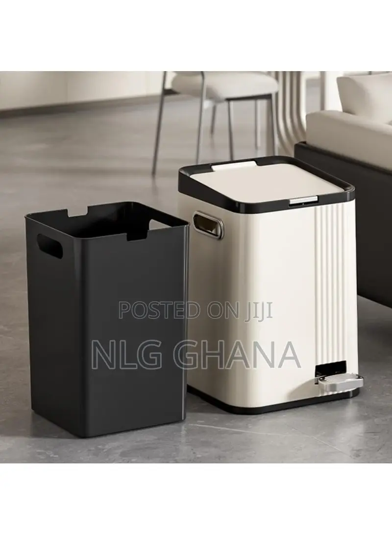 Dual Opening Trash Can Hand Press / Foot Pedal Abs+Pp. Tvx28804