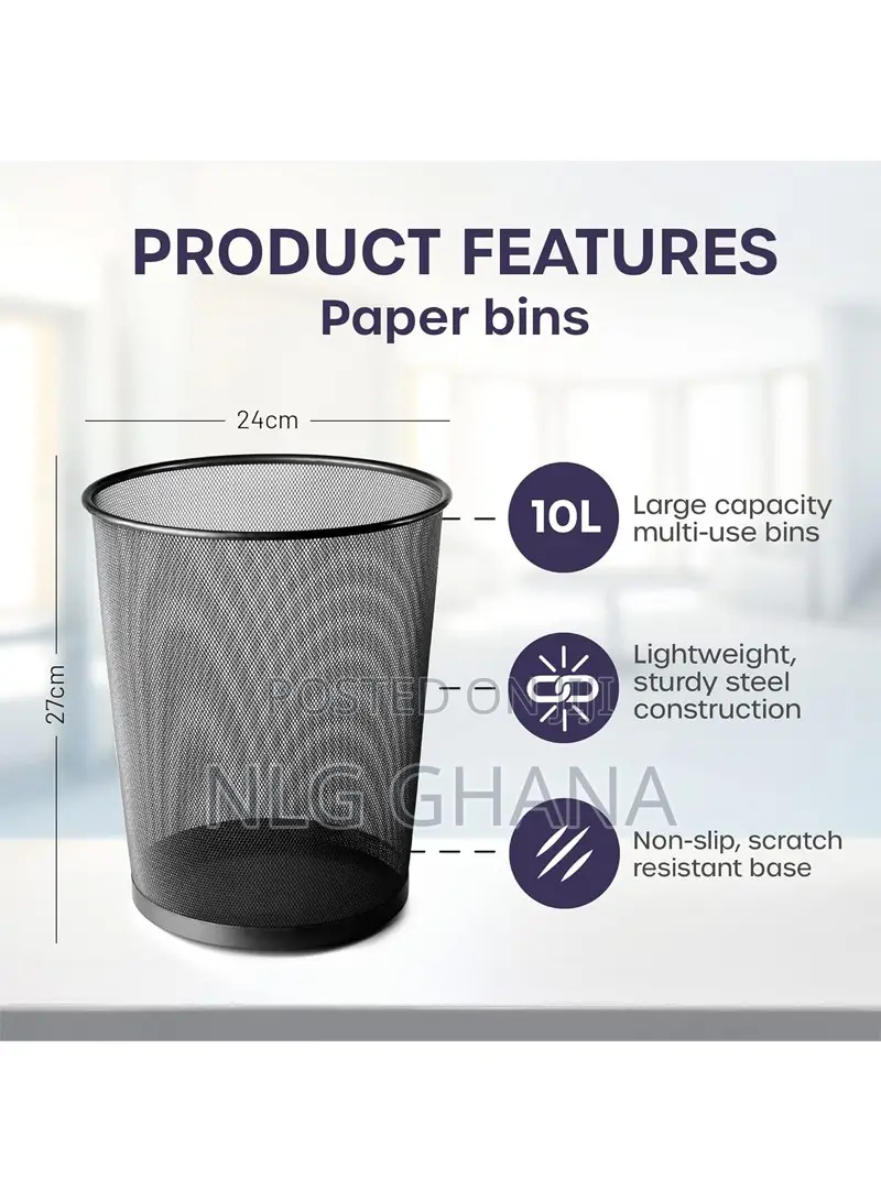 Paper Bin for Office Rubbish Bin Room. Ghx6726