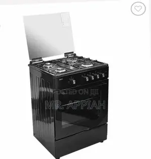 Gc6060bfu-Black Eldo Gas Cooker 4 Burrner 60x60 Cm Black Oven Grill.