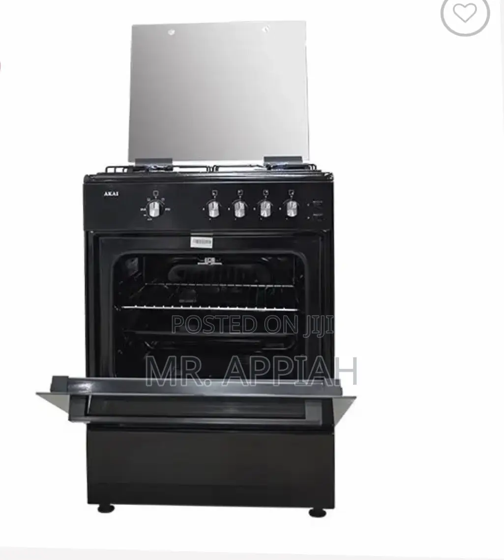 Eldo-Gc6060bfu-Black Eldo Gas Cooker 4 Burrner 60x60 Cm Black Oven.