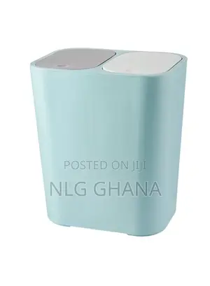 Dual Compartment Rubbish Bin Push-Top Kitchen Dry Wet. Tvx26605