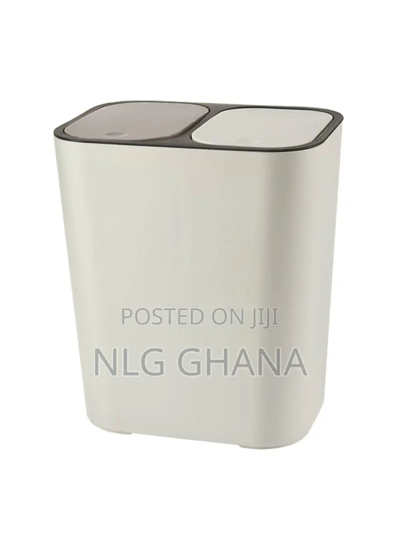 Dual Compartment Rubbish Bin Push-Top Kitchen Dry Wet. Tvx26605