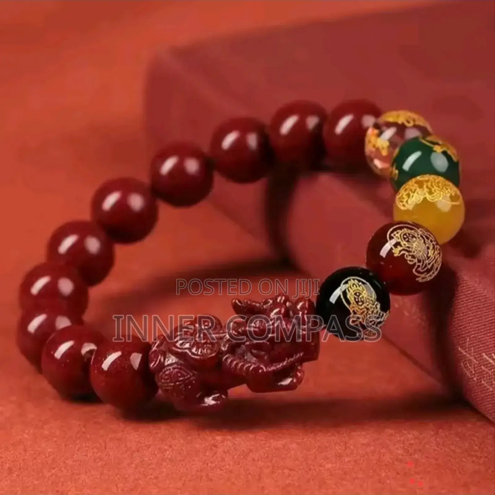 Fengshui Pixiu Charms Cinnabar Bracelet Lucky Cinnabar Chain