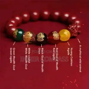 Fengshui Pixiu Charms Cinnabar Bracelet Lucky Cinnabar Chain