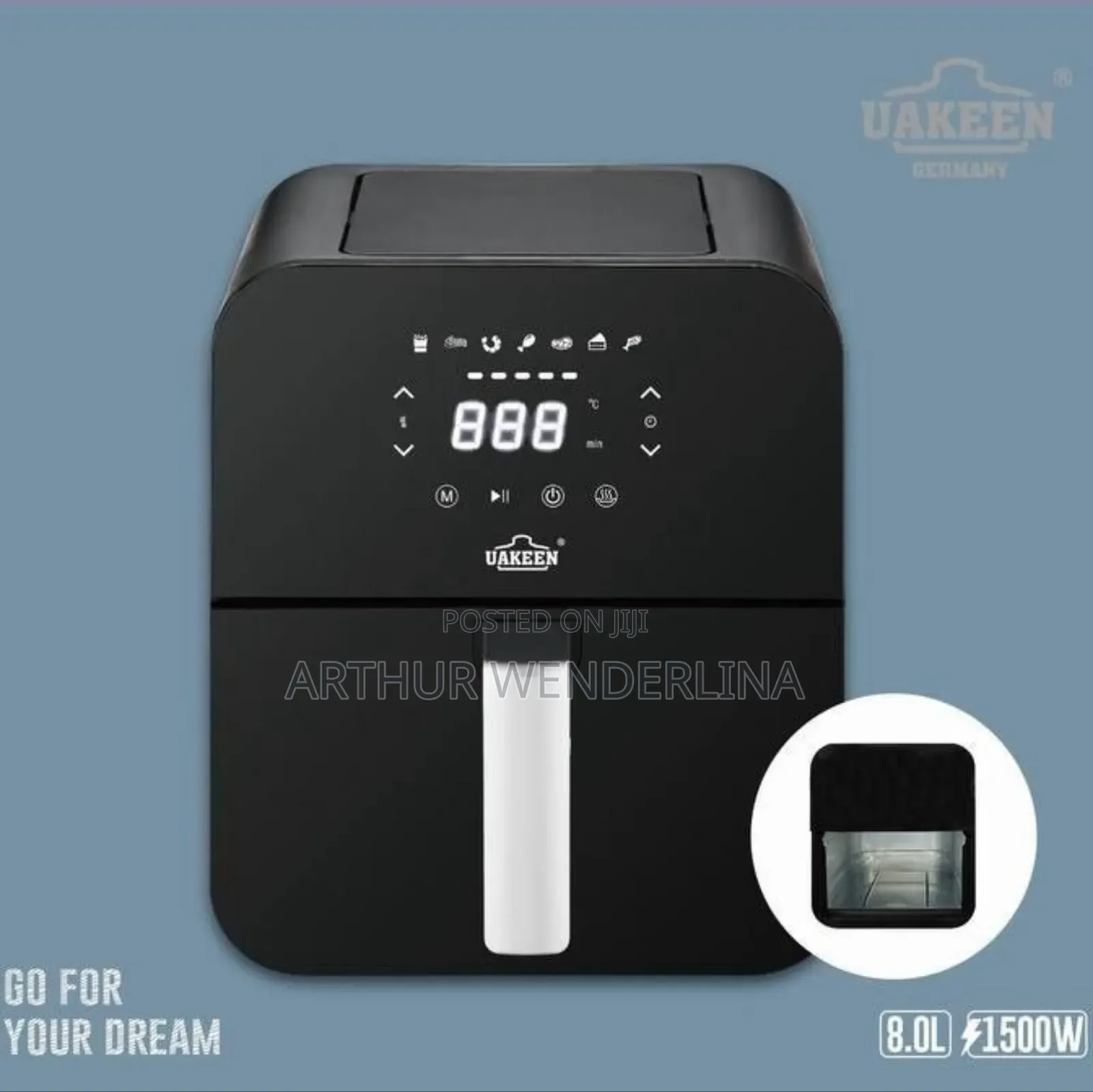 Powerful Uakeen Germany 8l Digital Air Fryer