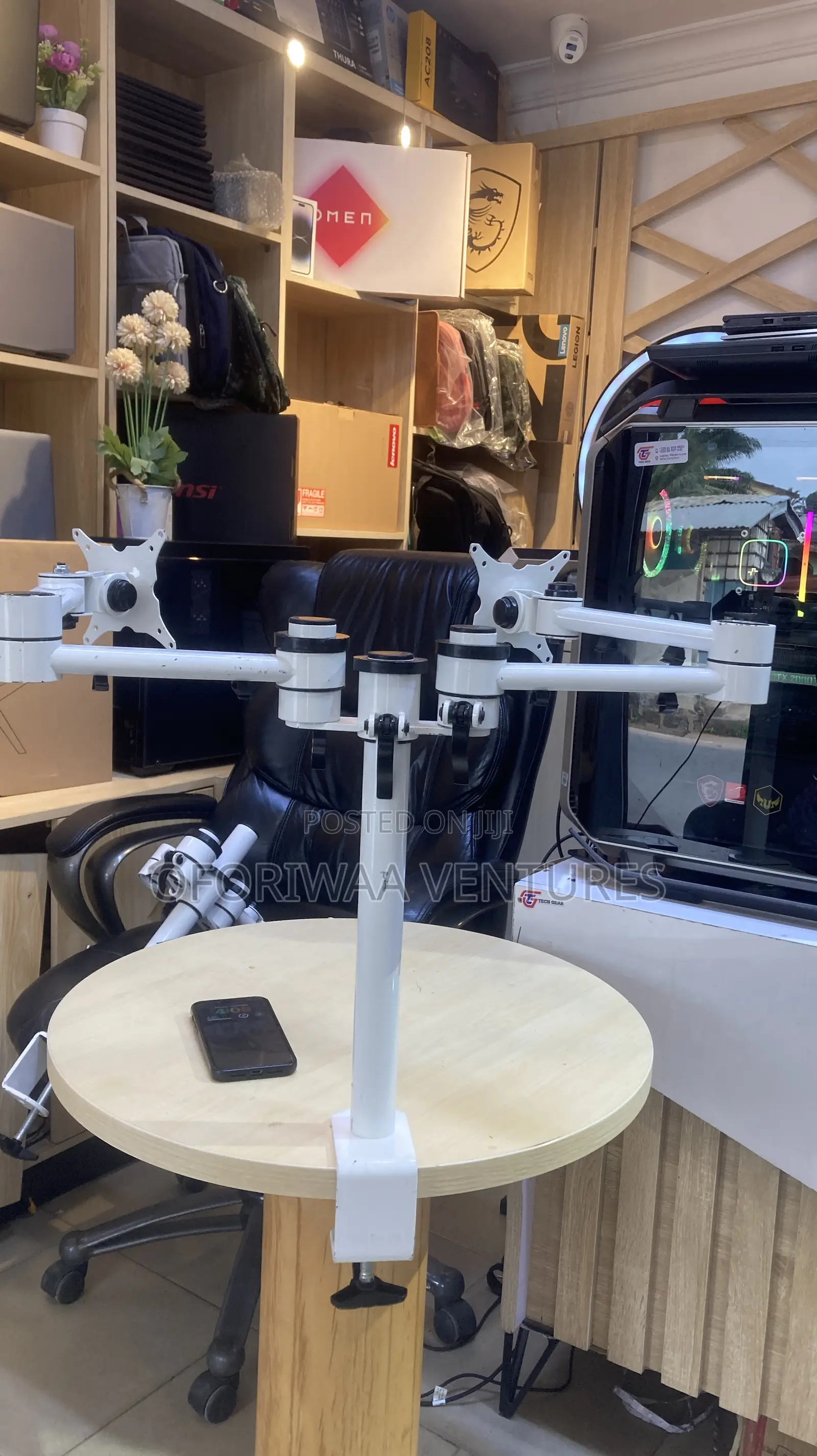 Gotessons Monitor Arm, Aluminium, Steel, Silver, Standard