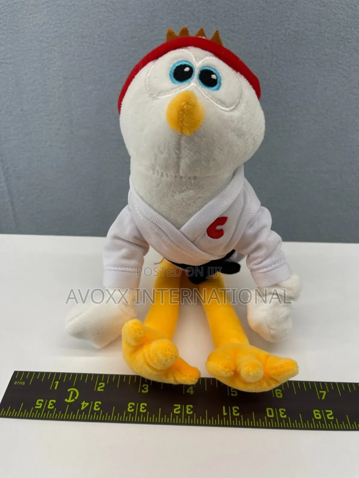 Flying Karate Coop Chicken Slingshot Rubber Stretch Arms Plush Toy