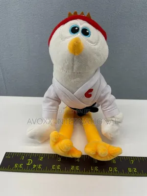Flying Karate Coop Chicken Slingshot Rubber Stretch Arms Plush Toy