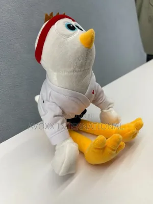 Flying Karate Coop Chicken Slingshot Rubber Stretch Arms Plush Toy