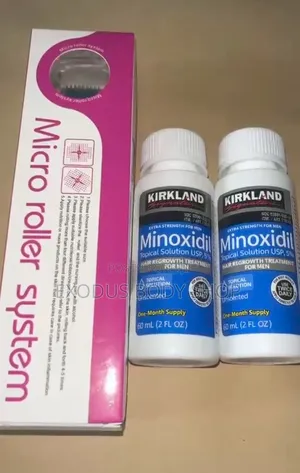 Derma Roller System 2 Kirkland Minoxidil Oil, Faster Hair Regrowth
