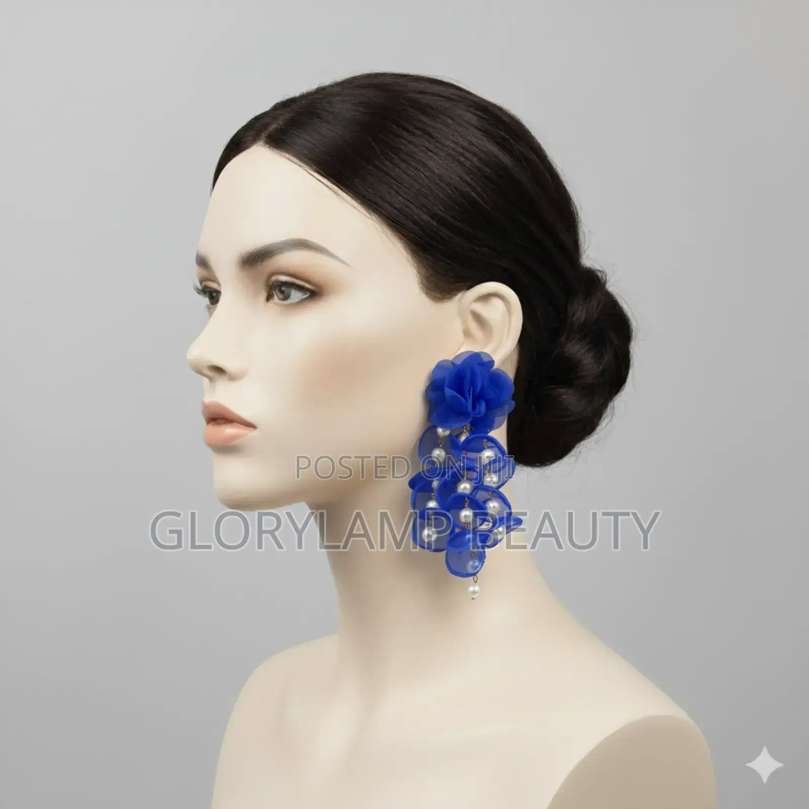 Rose Petal Drop Earrings With Pearls – Statement Jewelry for Women