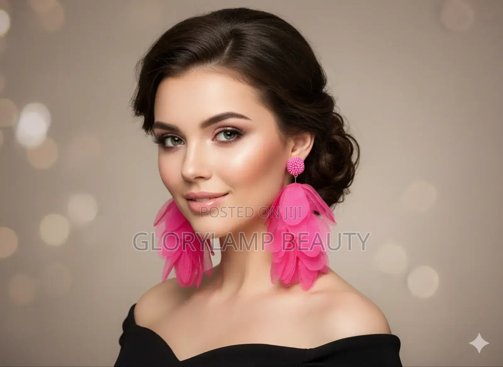 Rose Petal Drop Earrings With Pearls – Statement Jewelry for Women