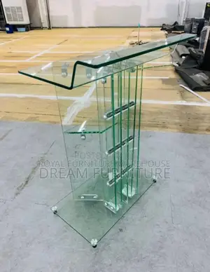 High Quality Tempered Glass Preaching Lectern Podium Pulpit