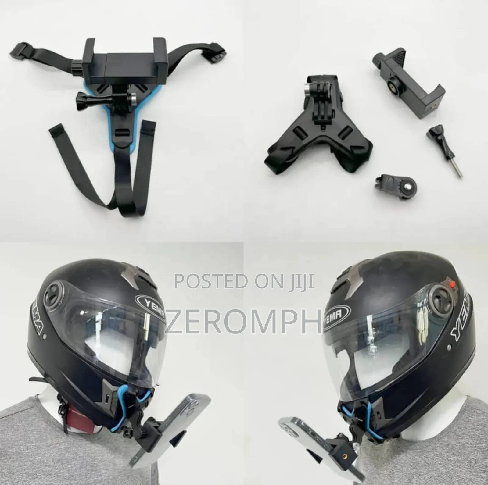 Helmet Mount for Phone and Cameras