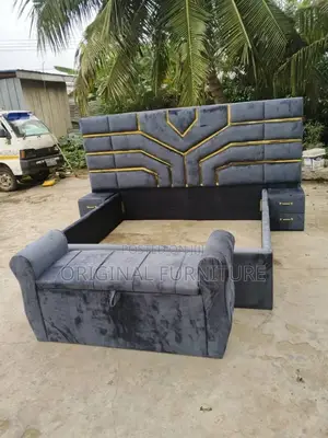Queen Size Frame Ottoman and Side Drawers