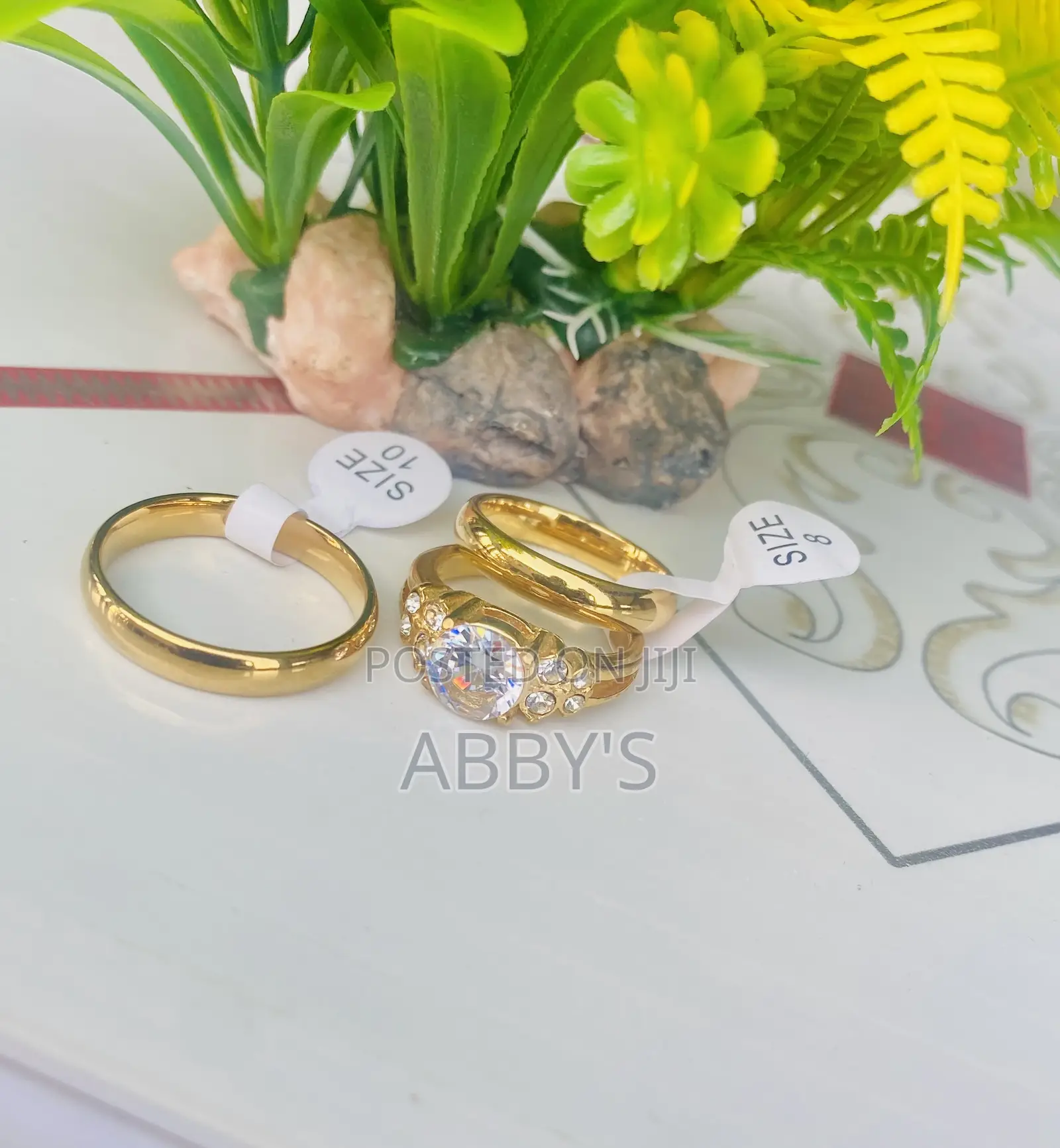 Sparkle Three Set Couple Ring