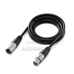 XLR Microphone Cable Male to Female Cord , Speaker Cable, Mic. Black