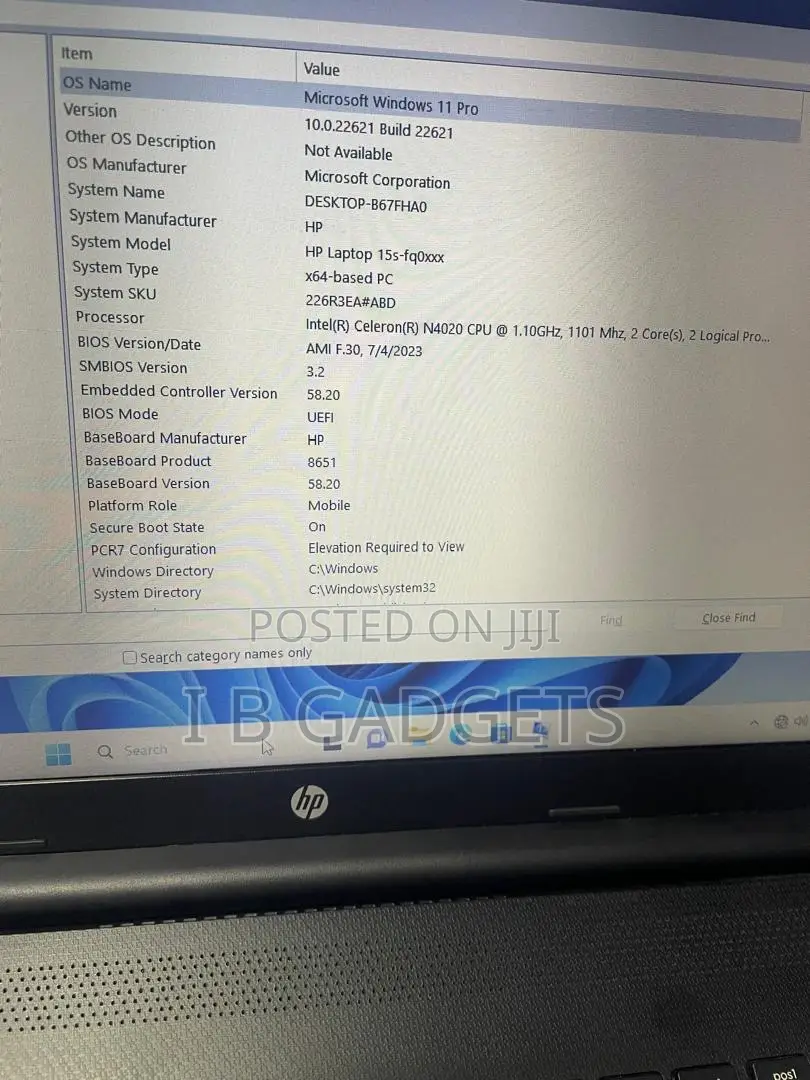 Laptop HP 15s 8GB Intel Celeron SSD 256GB